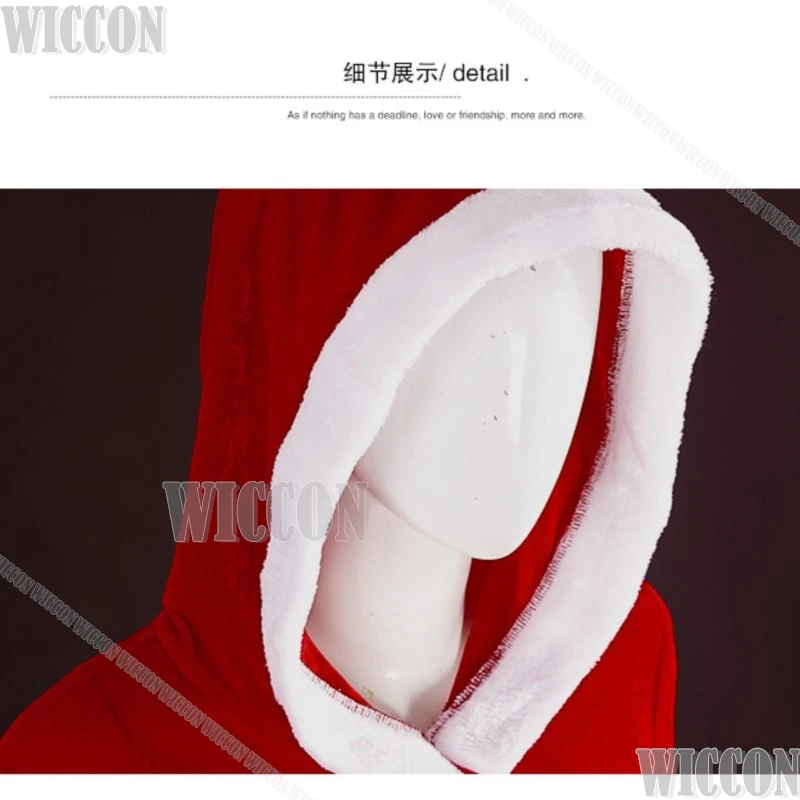 2026 فستان عيد الميلاد الأحمر الجديد هود فستان الحفلات المسائية الأحداث مرحلة الأداء الزي تأثيري امرأة هالوين كرنفال الزي #5