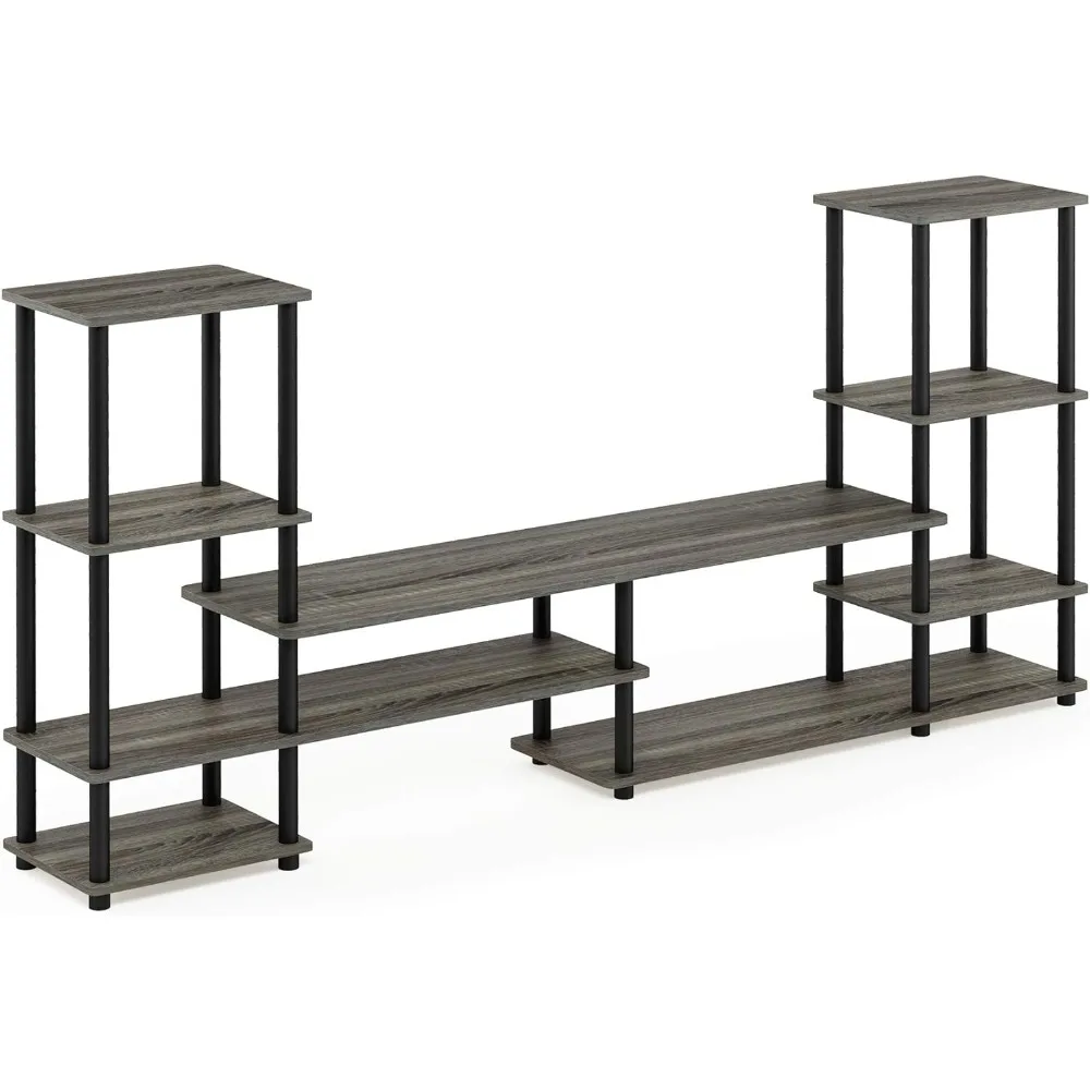 

TV Cabinet,Grand Entertainment Center, French Oak Grey/Black