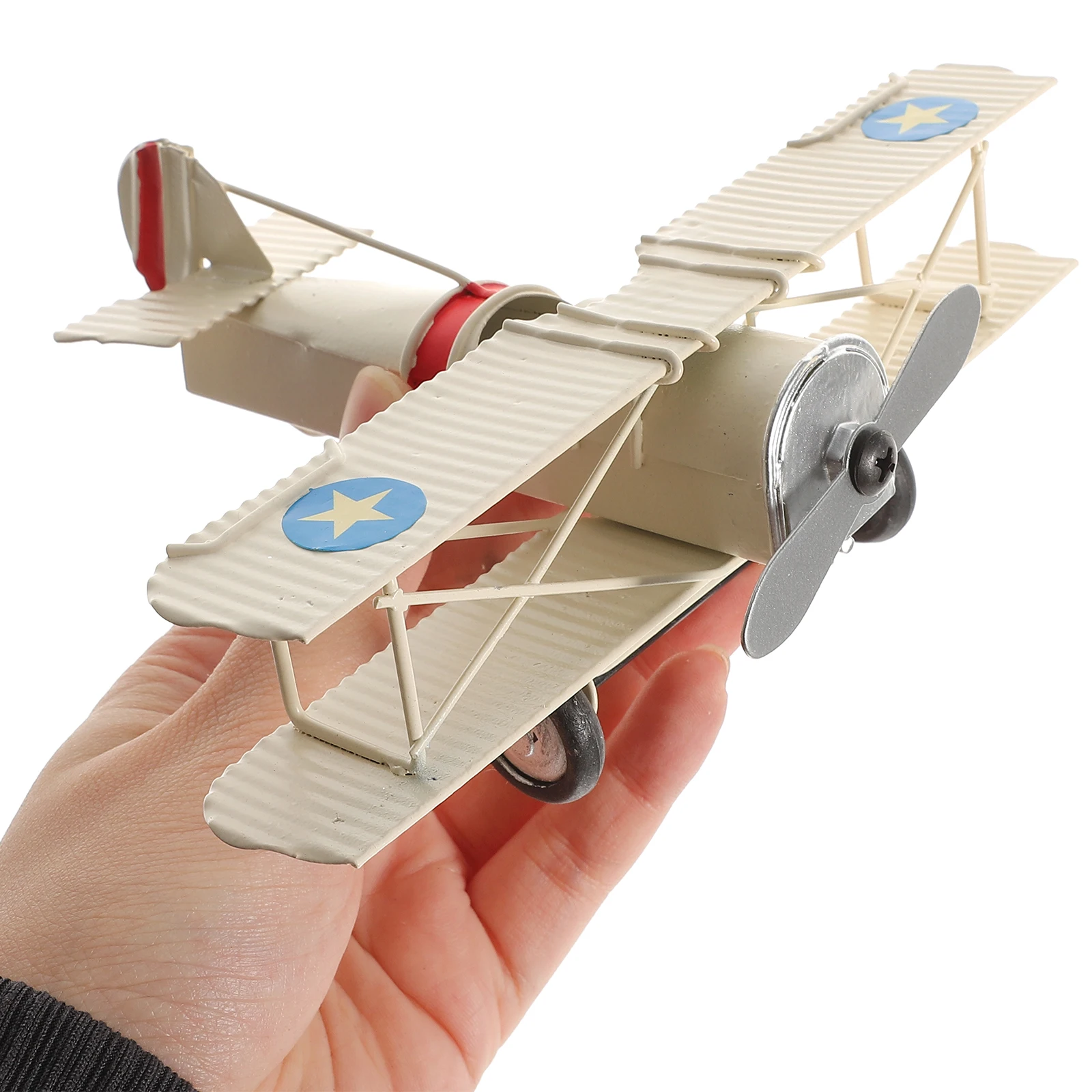 Vintage Metal Avião Modelo Retro Iron Aircraft Início Crianças Quarto Pendurado Decoração Kids Gift Collection