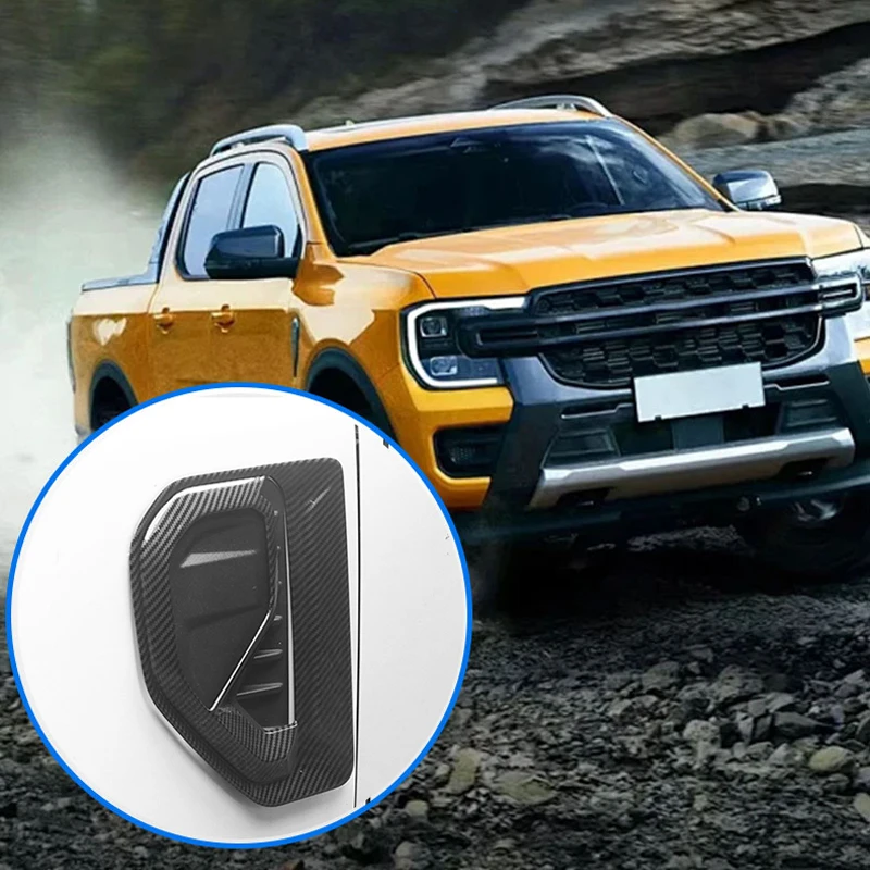 

2 шт. черные декоративные накладки на боковые крылья автомобиля, подходят для Ford Ranger T9 2023 2024