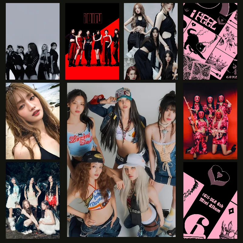 Kpop G-gidle Poster Self-adhesive Art Waterproof Paper Sticker Coffee House Bar Room Wall Decor