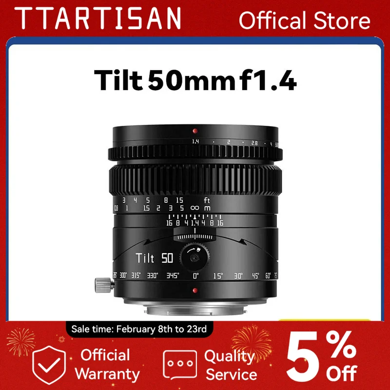 

TTArtisan Tilt 50mm f1.4 Full Frame Manual Portrait Lens Compatible with Sony A7S A7R Panasonic S1 Sigma FP Mirrorless Camera