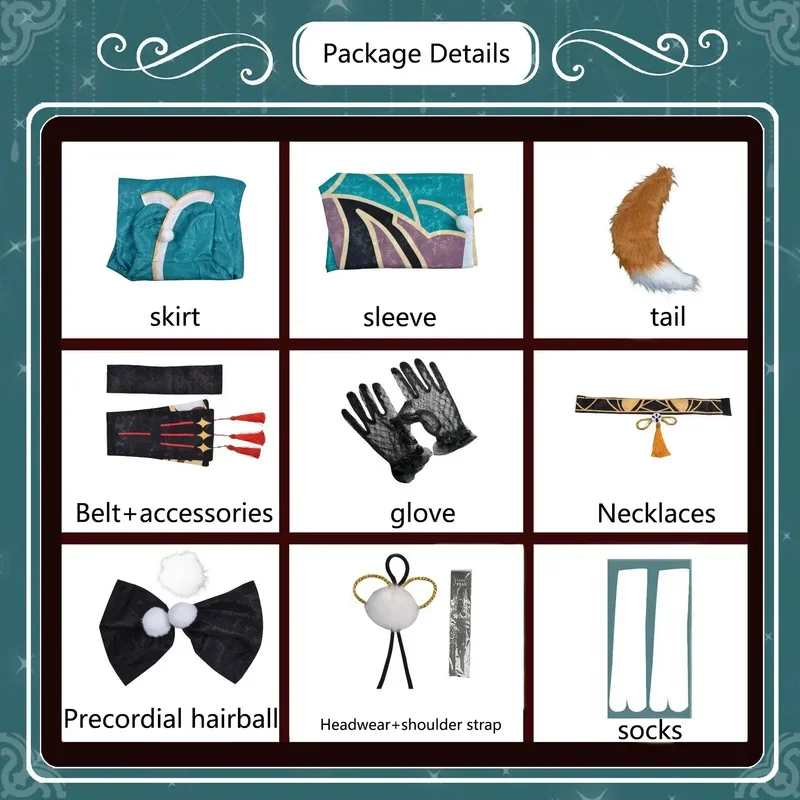 Genshin Impact Miss Hina Cosplay Costume Anime Uniform Wig Dress Full Set Halloween Party Gorou Cosplay Costumes Women Game