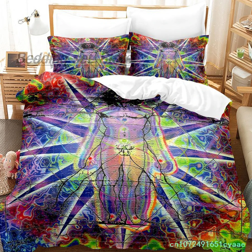 Psychedelic Art Ankh 3D Bedding Set Single Twin Full Queen King Size Bed Set Aldult Kid Bedroom Duvetcover Sets Print 030