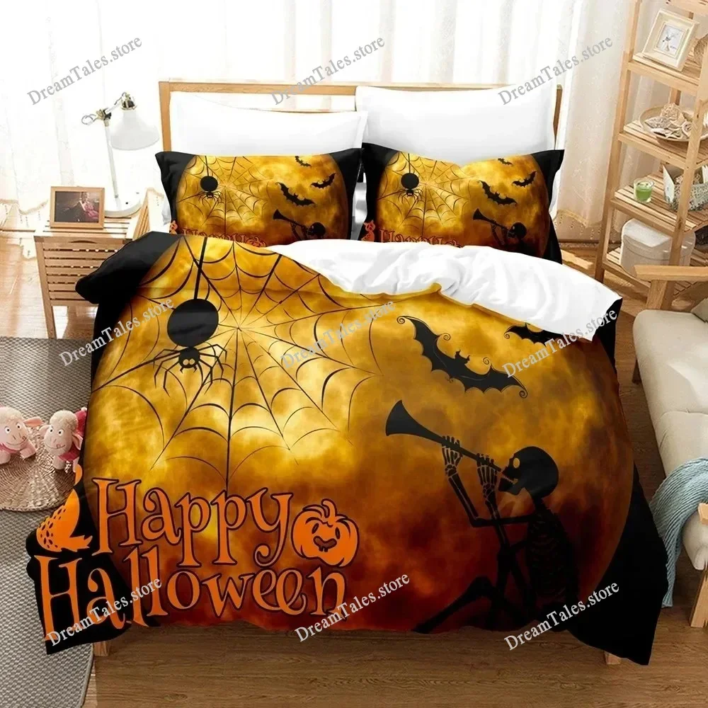 3D Print All Saints Day Halloween Bedding Set Double Twin King Duvet Cover Comforter Pillowcase Boys Girls Adults Bedroom