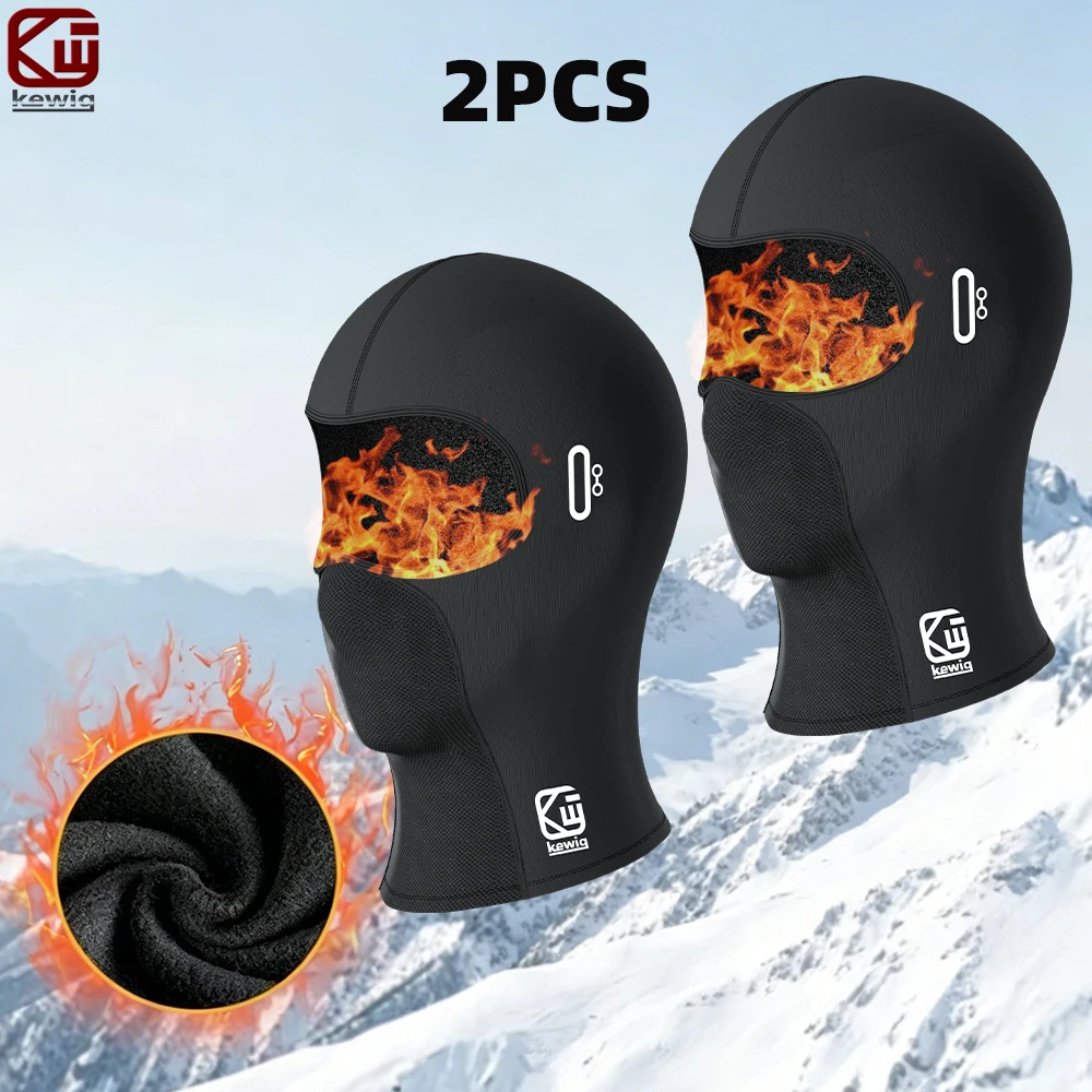 

Kewig 2PCS Winter Motorcycle Warm Face Mask Men Women Outdoor Warmer Windproof Scarf Camping Hiking Balaclava Face Mask