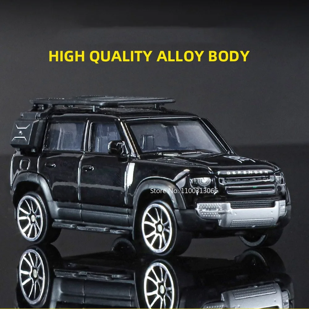 1:64 Scale Land Rover Defender 110 Toys Models Cars Rubber Tires Miniature Car Alloy Diecast Off-road SUV for Kids Xmas Gifts