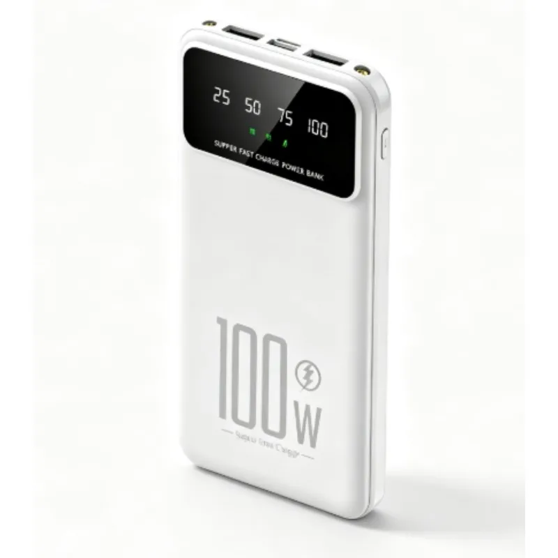 100W Super Fast Charging Power Bank 20000mAh Large Capacity Mobile Power Supply for Laptops Smartphones Tablets