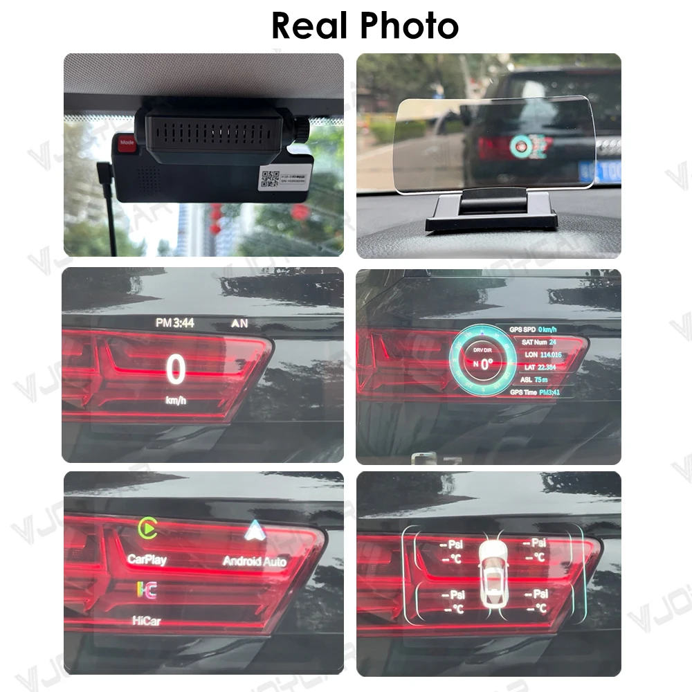 New Design Car Head Up Display Navigation System BLE H10 Free APP Google Map Carplay Android Auto Hud For Car GPS Projector - Image 6