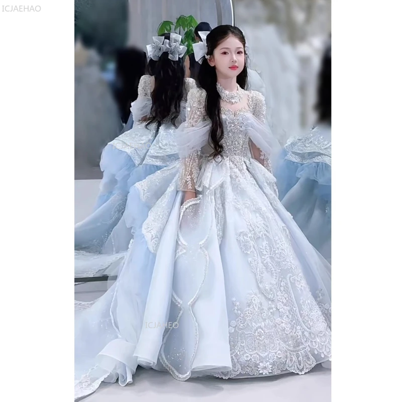 

Новое вечернее платье 2026 года для девочек: пышное платье принцессы для дня рождения, праздничный костюм для торжеств, выступлений на фортепиано и детских мероприятий