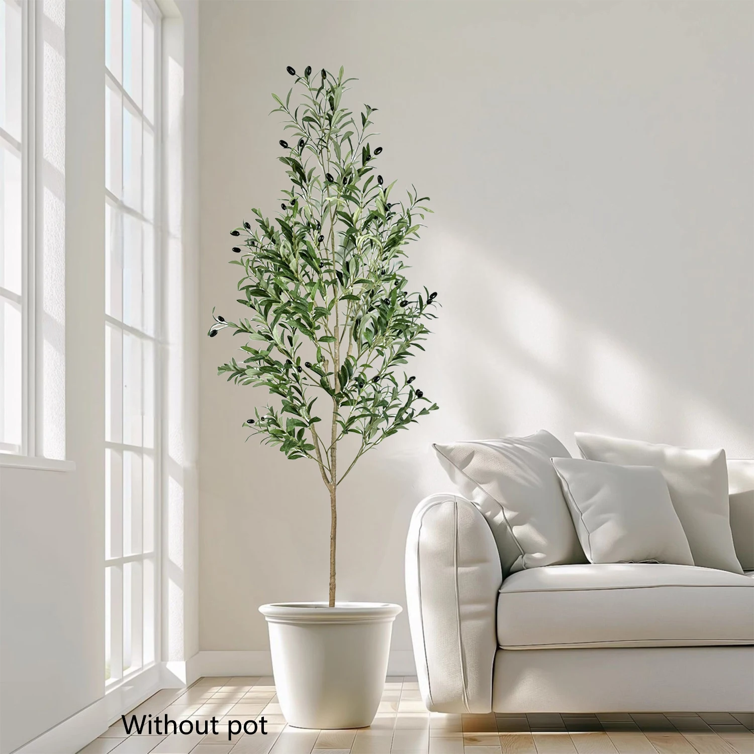 New 65-200CM Artificial Olive Plant tree High Branches Faux plant Plastic Leaf Ornamental indoor Artificial Plant for Home decor