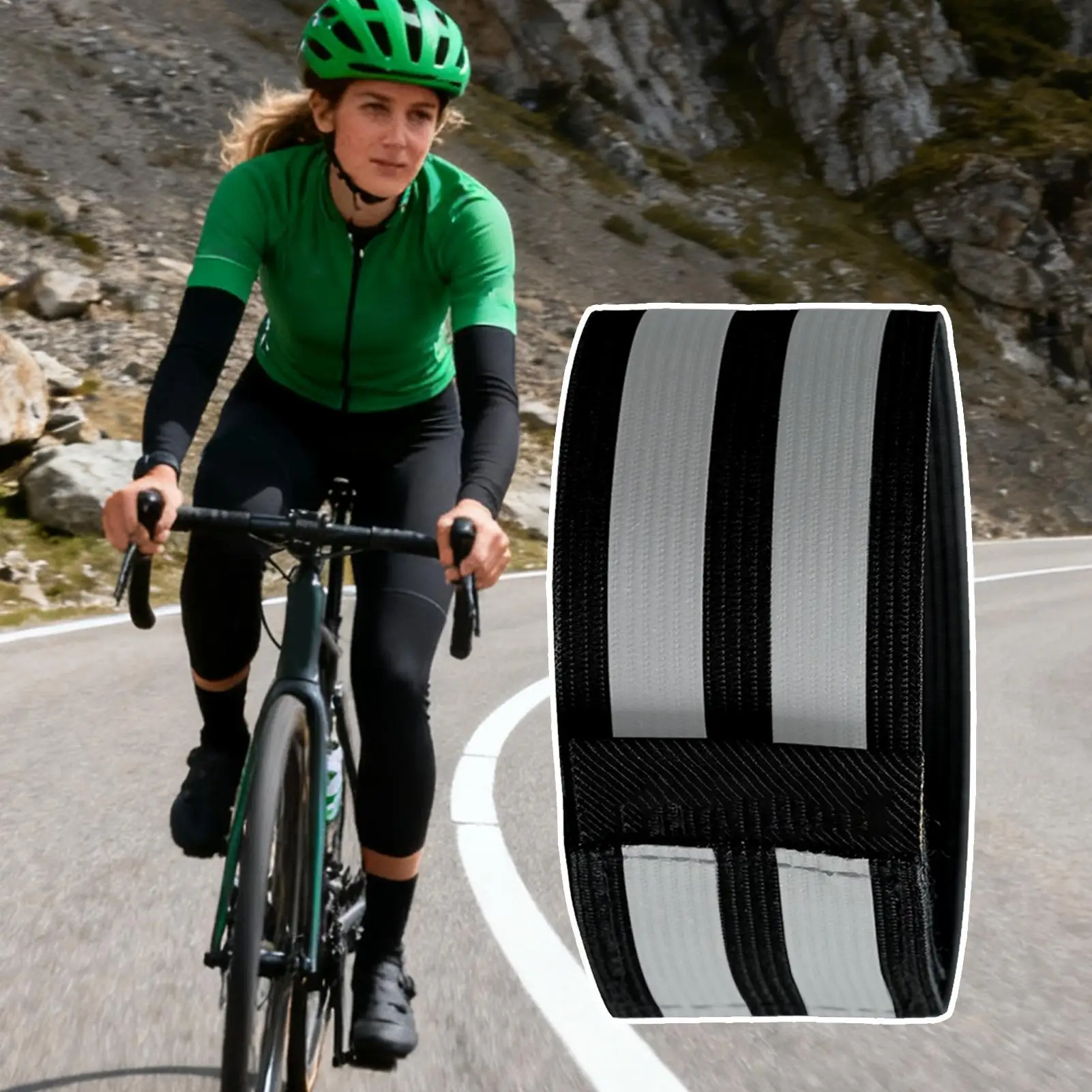 

Велосипедные брюки, эластичный, приятный для кожи, безопасный ремешок на щиколотке для езды на велосипеде для бега, бега, ходьбы, приключений, туризма, семьи