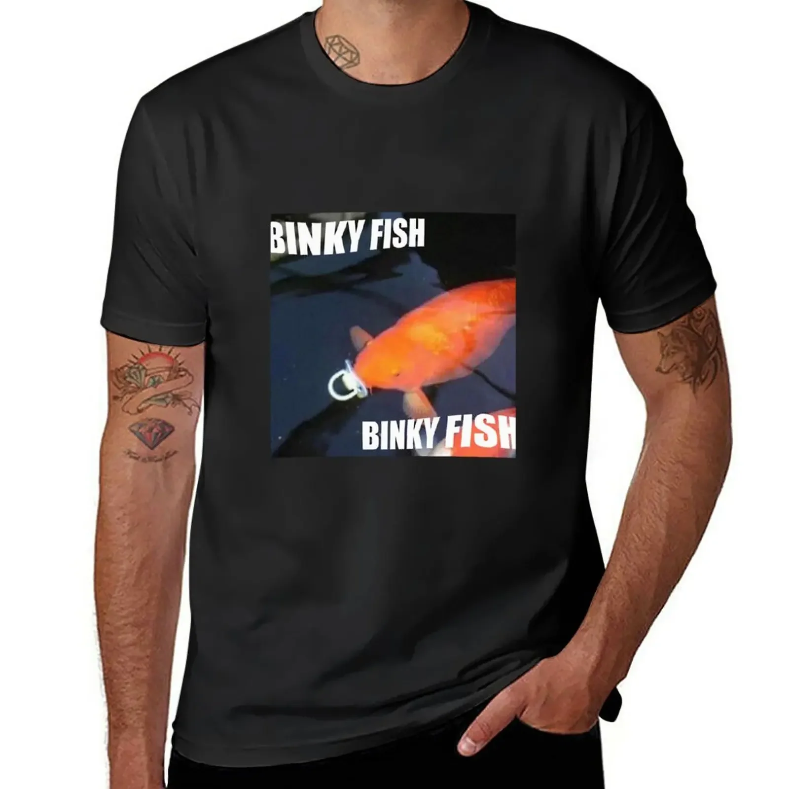 Binky Fish T-Shirt quick drying cute tops tees summer clothes Men's t shirts