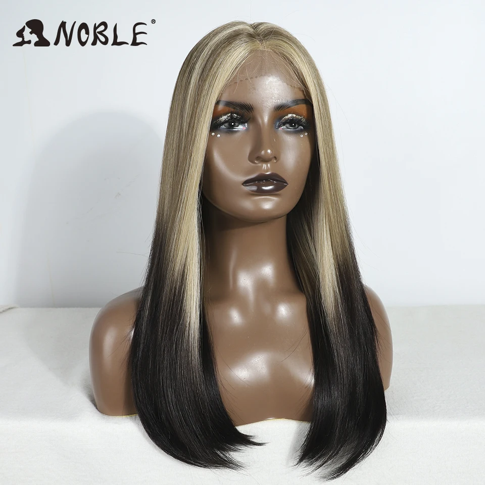 Noble Wig Straight Baby Hair Bob Wig Synthetic Hair Wig 20 Inch Cosplay Glueless Bob Wig For Women Synthetic Lace Front Wig