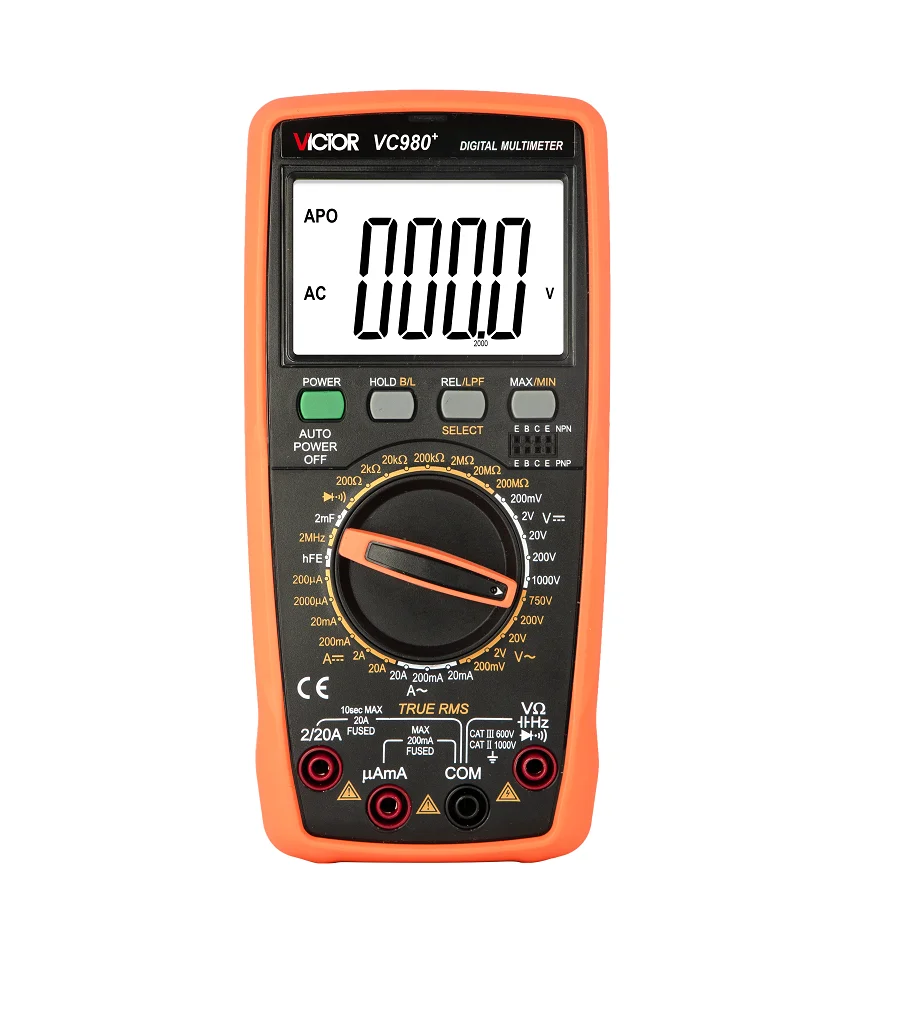 VC980 + High Precision Digital Multimeter Four 1/2 Digits With True Effective Value