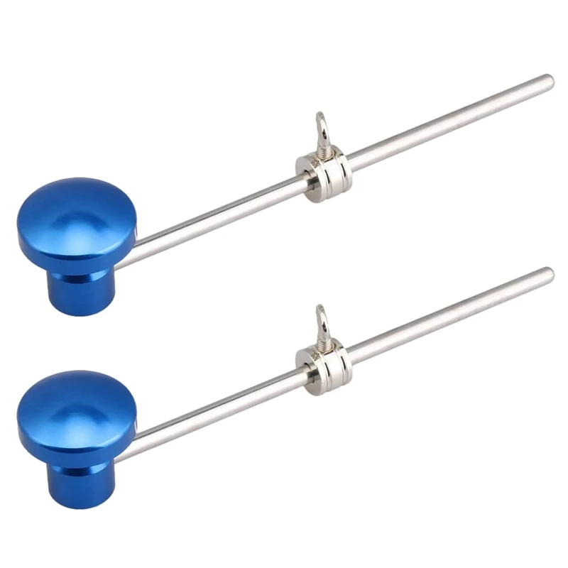 2X Blue Aluminum Alloy Bass Drum Beater Kick Drum Foot Pedal Beater Replacement Parts