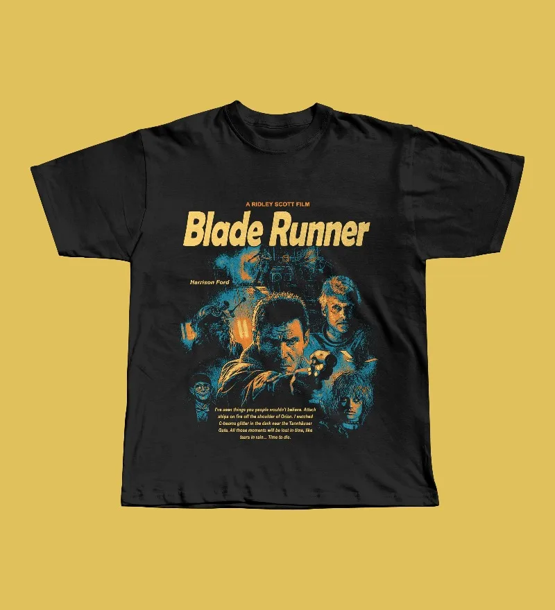Blade Runner Shirt, Ridley Scott 1982 Sci-Fi Tee Summer Men's and Women's Loose and Breathable T-shirt Top