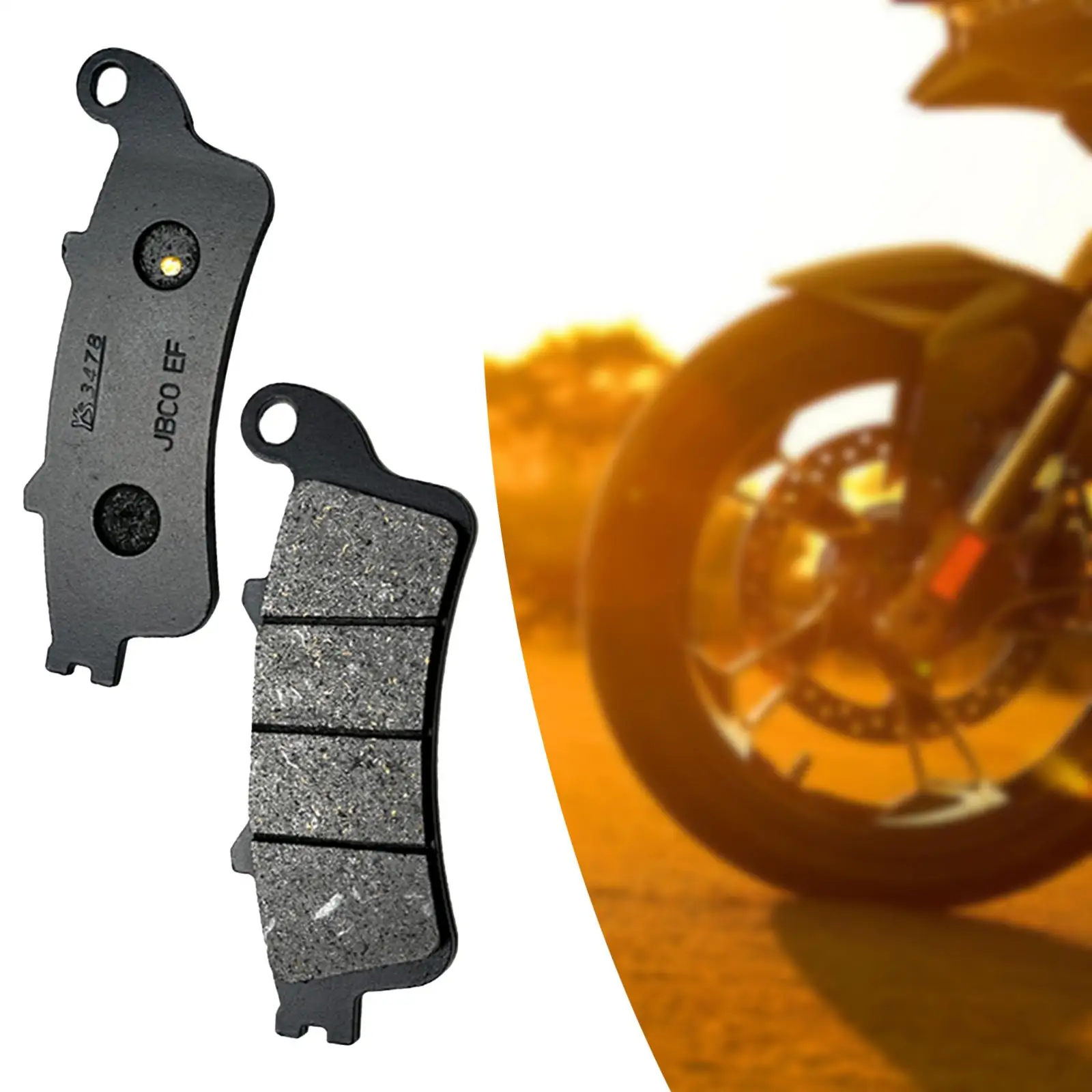 Front and Rear Brake Pads Accessories Direct Replace Ensure SafenSimple Installation Compact Universal Fit Black for Kl