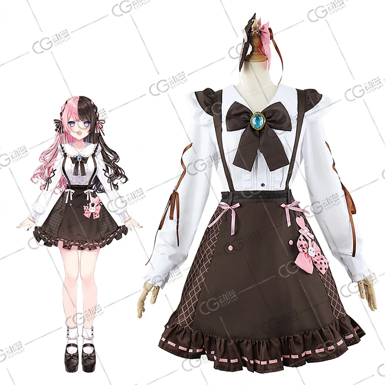 Vtuber VSPO Hinano Tachibana Cosplay Costume Halloween Dresses Lovely Outfit Women Men Suit Carnival Party wig