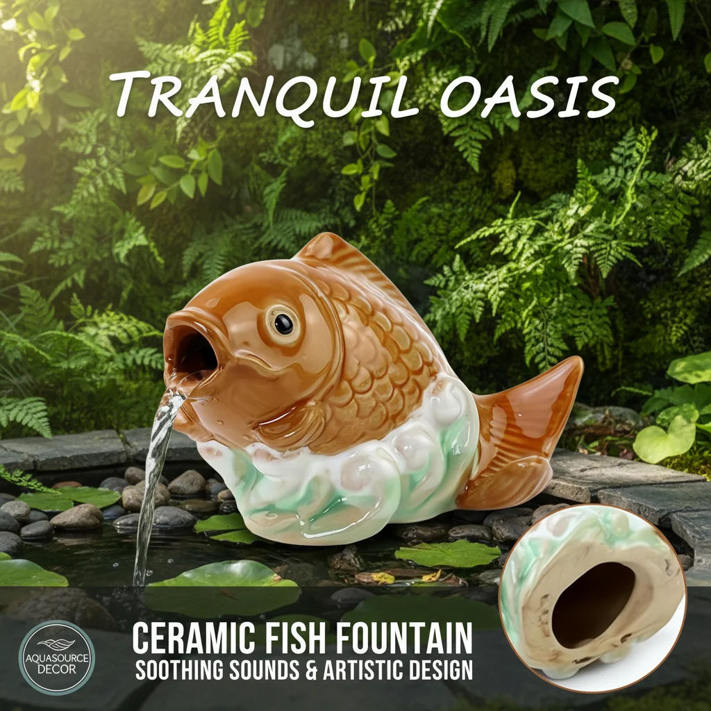 Ceramic Big Carp Fish Leaping Dragon Gate Toilet Bolt Cap Home Desktop Decoration Bay Stone Bay Theme