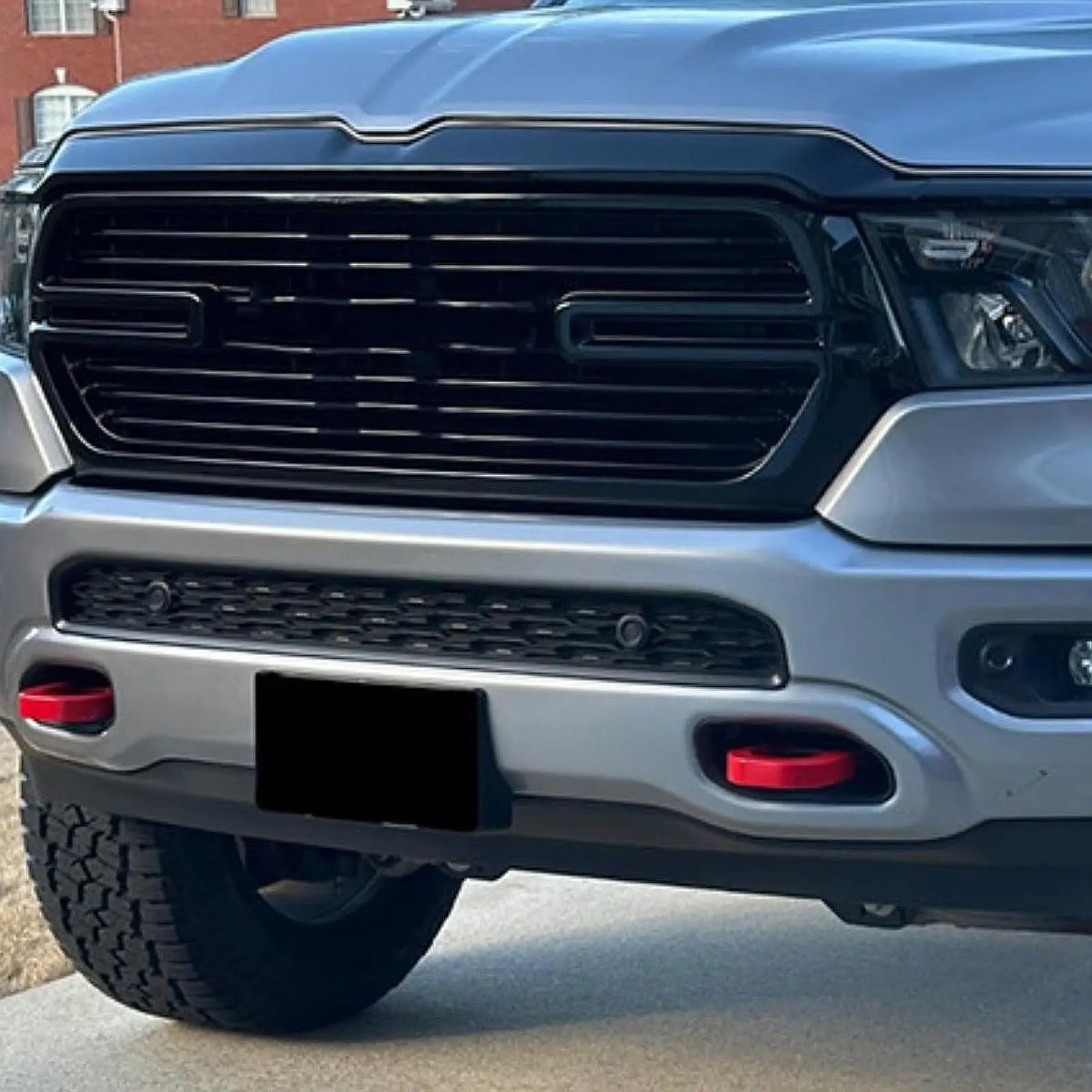 2 pçs para dodge ram 1500 2019-2024 ganchos de reboque dianteiro do carro cobre engate capa ganchos de reboque do carro cobre