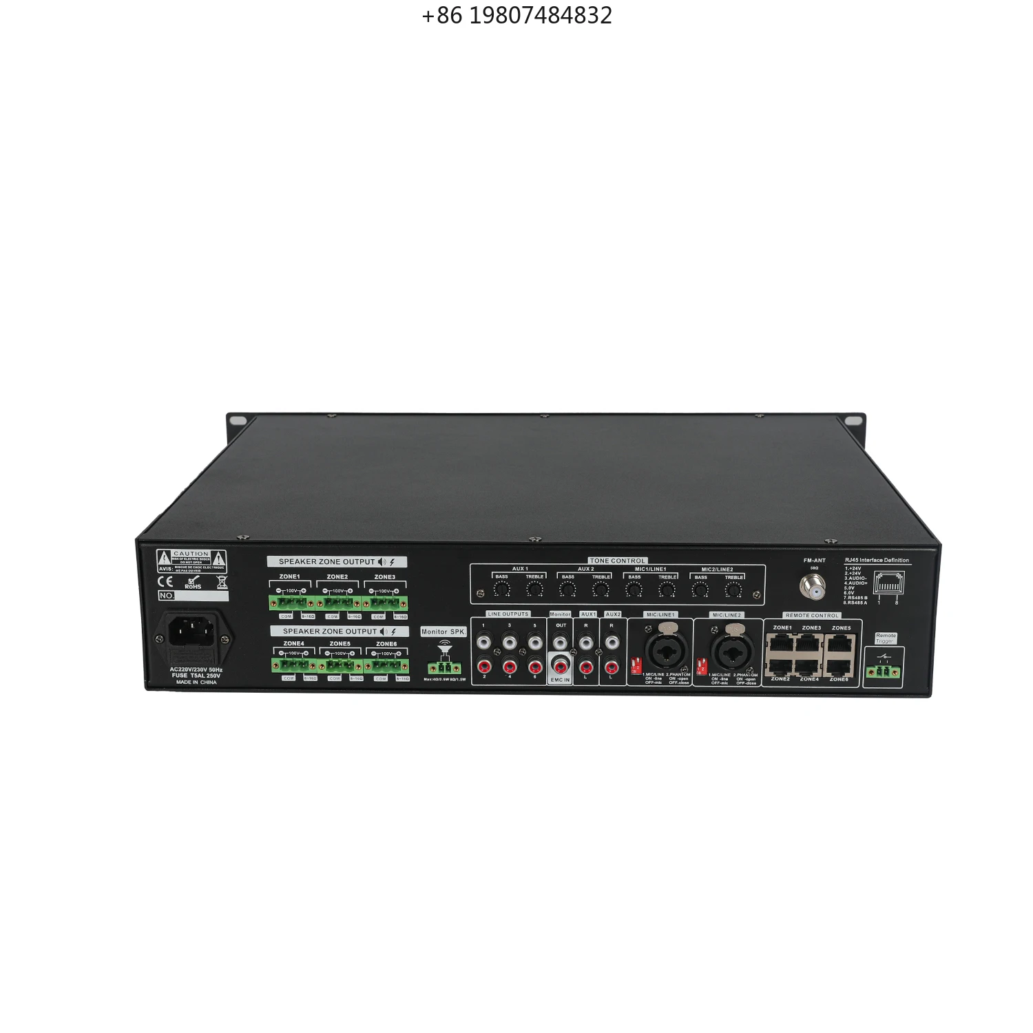

Aliexpress 6*120W 6-Channels PA System Set Amplifier Power PA Matrix Mixer for Speakers Public Address