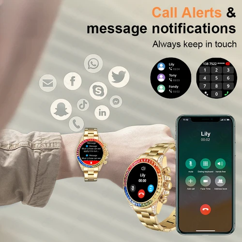 Imagen 2 del producto Reloj inteligente para hombres de negocios, pantalla 3D Amoled de 1,43 "", 466x466, llamada Bluetooth, Monitor de salud, reloj inteligente resistente al agua con pago de código QR