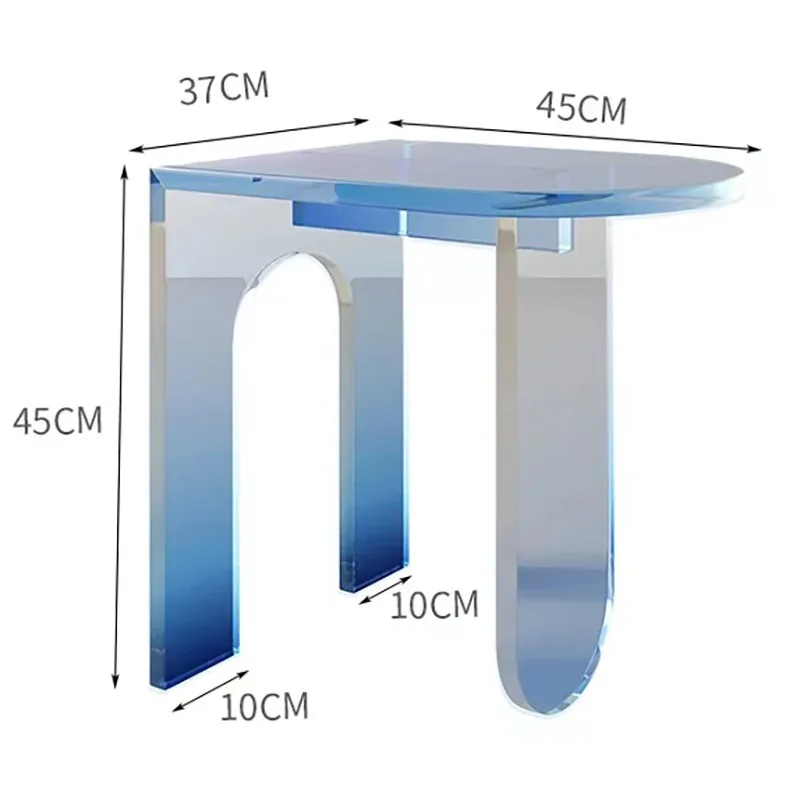 Light luxury acrylic edge a few living room corner a few simple coffee table gradually change color small coffee table