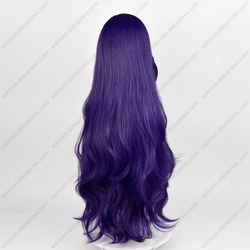 Rarity Cosplay Wig 90cm Long Dark Purple Curly Wigs Heat Resistant Synthetic Hair