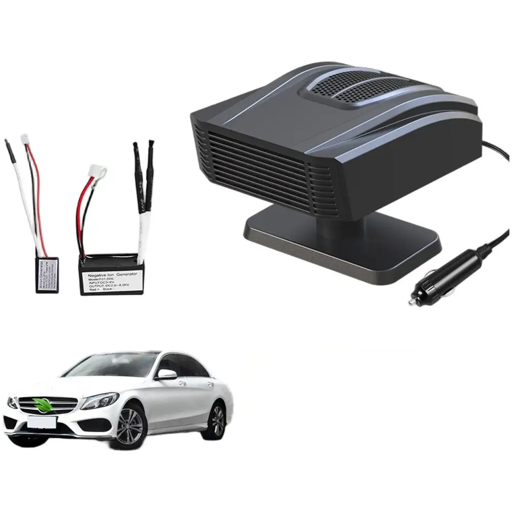 

12V 24V Portable Car Heater Defroster with Air Purifier and Two Speed Modes Fast Heating Warmer for Vehicle Use