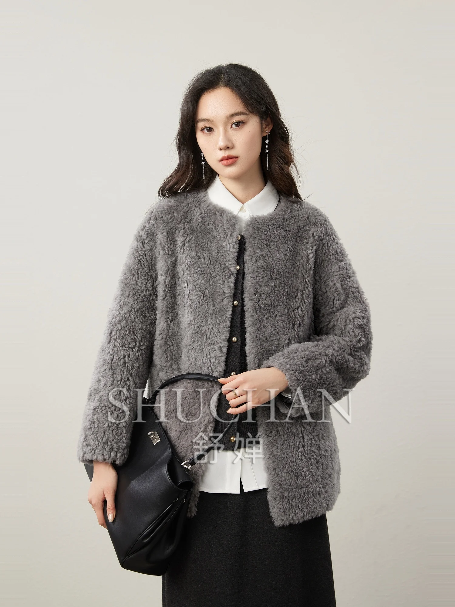 

1OO% Lamb Wool Inner Suede Coat Women Casacos Inverno Feminino Winter Coat Women 2024 Fake Fur Coat Women