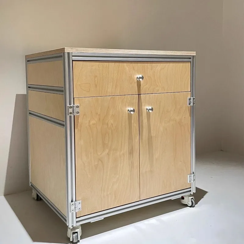 Edge cabinet Aluminum profile shelf Bookcase Locker Storage cabinet