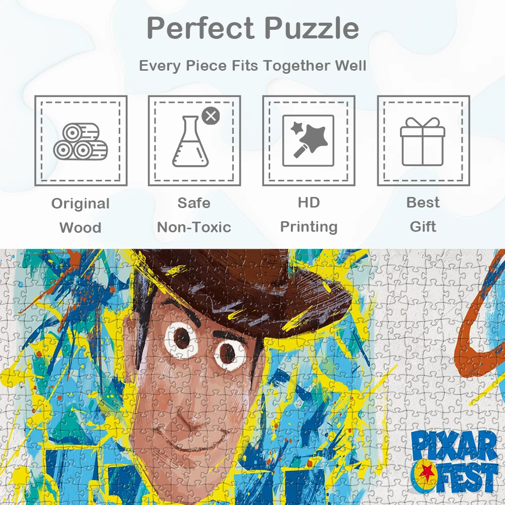 Pixar, нарисованный вуди, головоломка «сделай сам» для взрослых, игры и головоломки с героями мультфильмов Диснея, развивающие игрушки для детей, беспокойные
