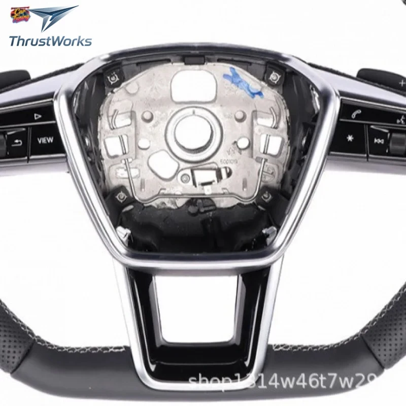 

TOP 'S New Genuine Leather Peorated Steering Wheel With Multi-Function Buttons And Paddle Shifters, Modificat