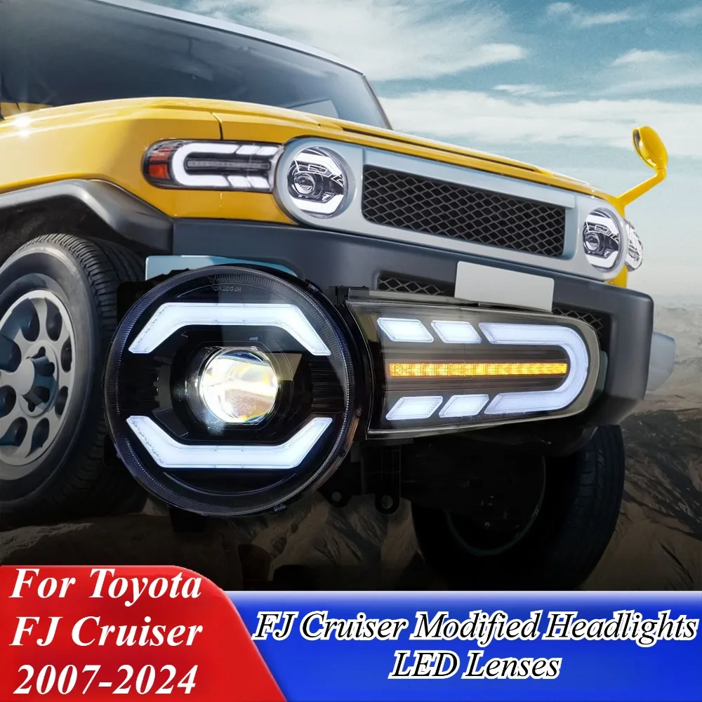 

For Toyota FJ Cruiser 2007-2024 Laser LED Headlights Assembly Full LED DRL Sequential Turn Signal Projector Lens Car Style Parts