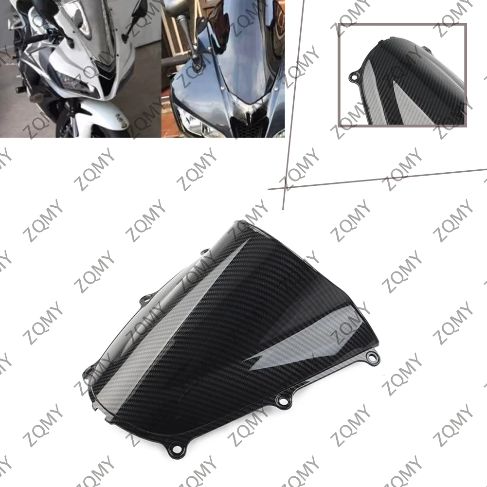 

New Carbon Fiber ABS Motorcycle Double Bubble Windshield Shield for Honda CBR600RR 2005-2006 CBR 600 RR F5