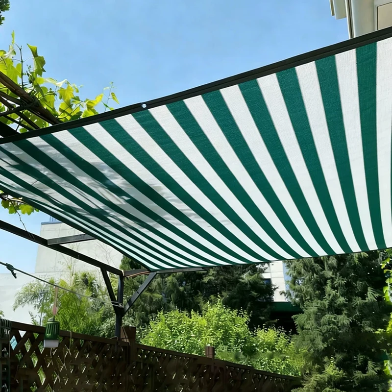 Dark Green-White  Anti-UV Sunshade Net Succulent Plant Shelter Shading Net Outdoor Awning Swimming Pool Cover Sun Shade Sail