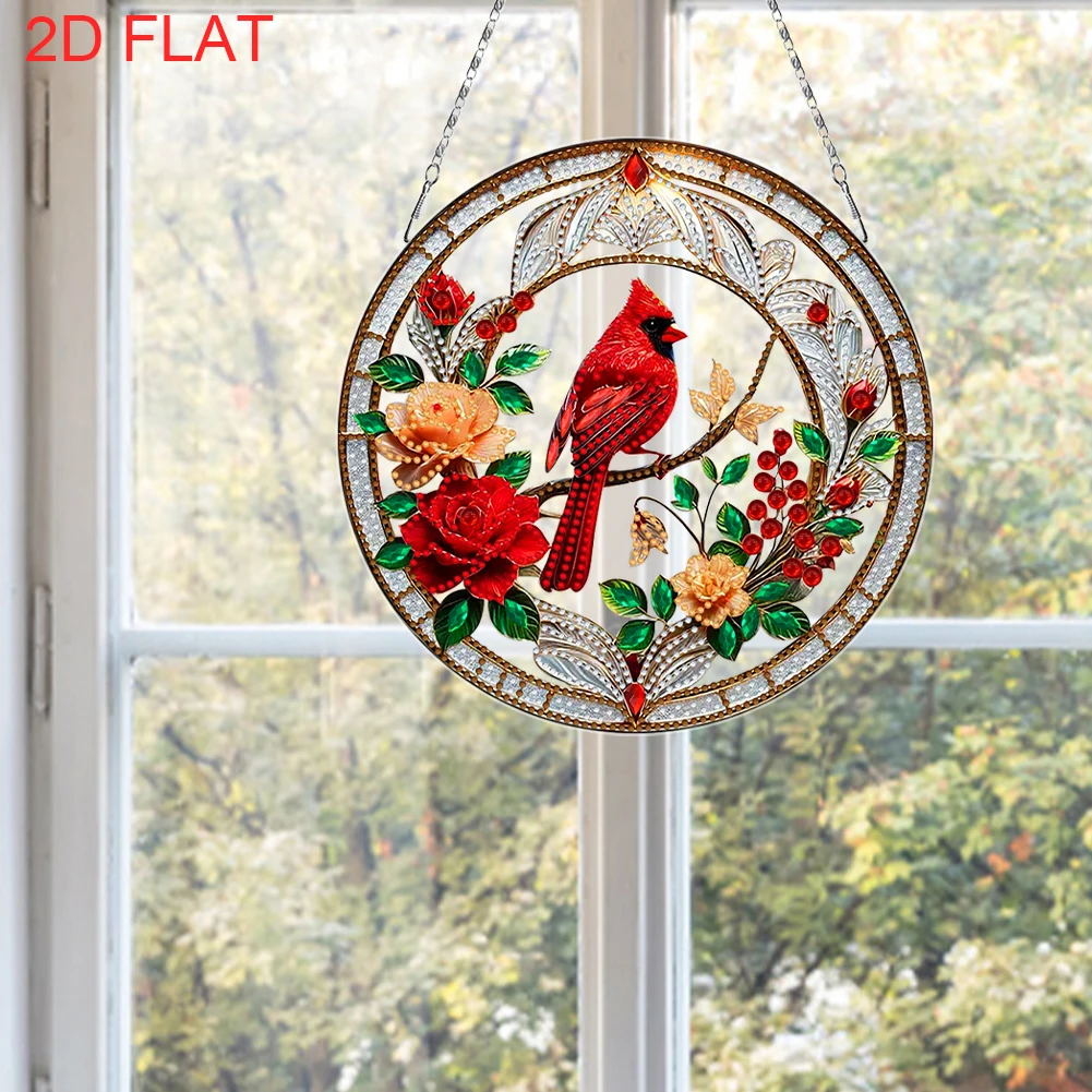 

Набор для творчества Cardinal Circle: 2D-картина из плоских акриловых страз для взрослых, декор для дома, 24x24 см