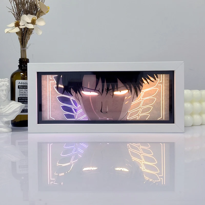 Anime Paper carving Box Light Remote control model multiple colors Gamer Bedroom Decoration party present