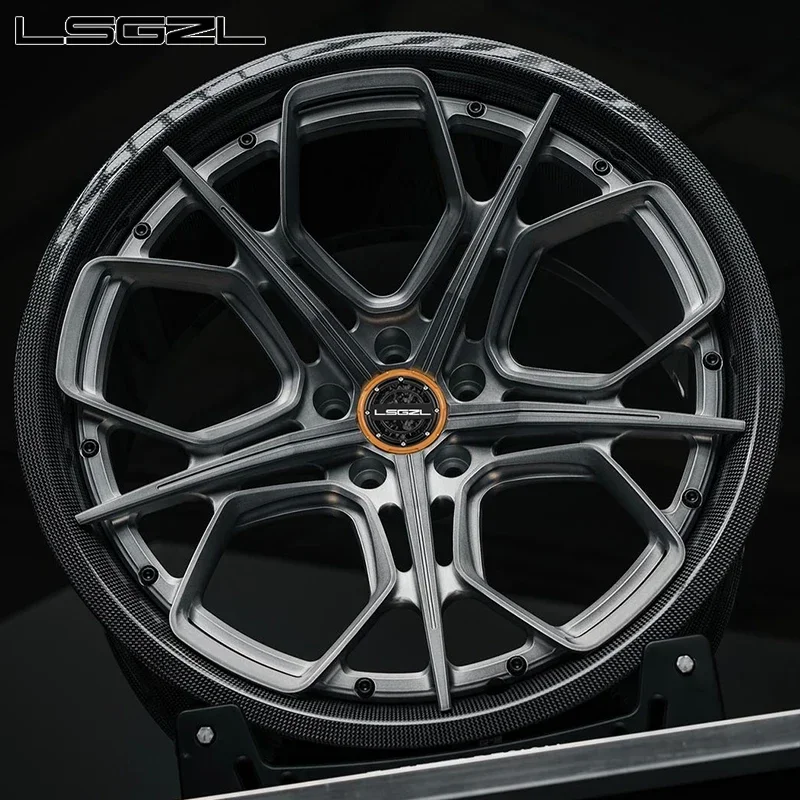 

Customize Carbon Coated Wheel 20 22 24 26 Inch 5x114.3 5x120 5x130 6x139.7 Passenger Car Wheels for Bently Mclaren Luxury Car
