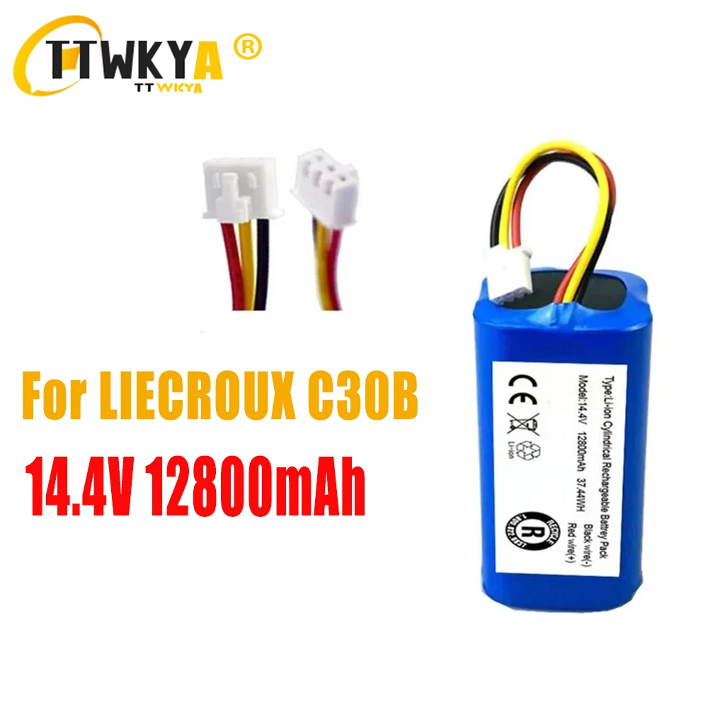 14.4V 12800mAh 100% New Original Battery Pack for Lirctroux C30B Robot Vacuum Cleaner Lithium Cell