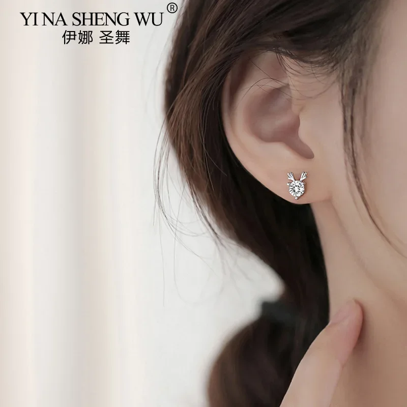 عيد الميلاد أزياء رائعة وأقراط للنساء الاتجاه السنة الجديدة هدية الرنة ثقب الأقراط صديقة مجوهرات الإكسسوار #6