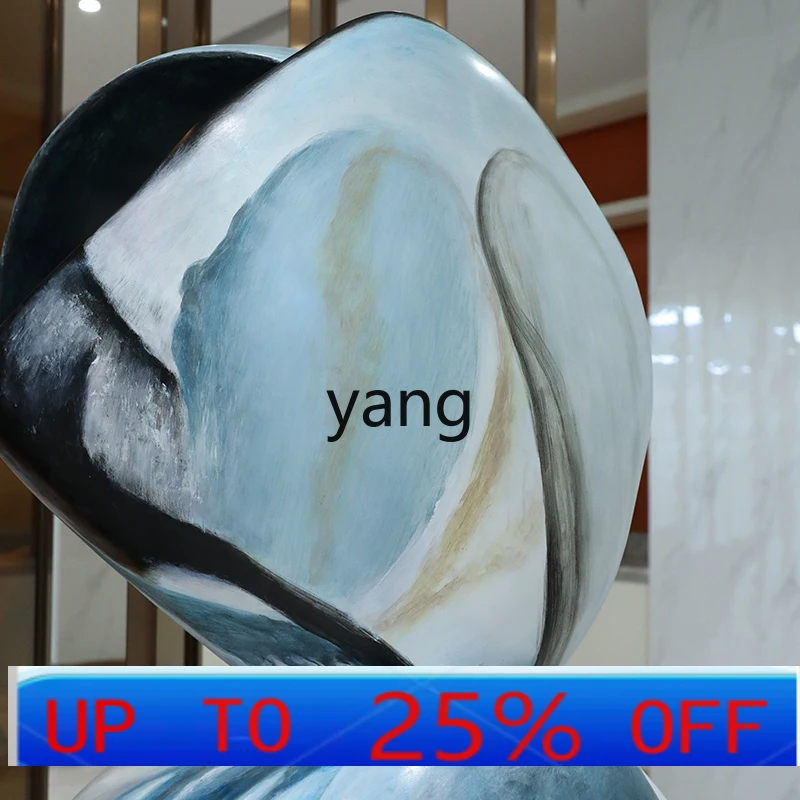 

LH Hotel Decoration Floor Large Sculpture Glass Steel Craftwork Sales Office Shopping Mall Decoration