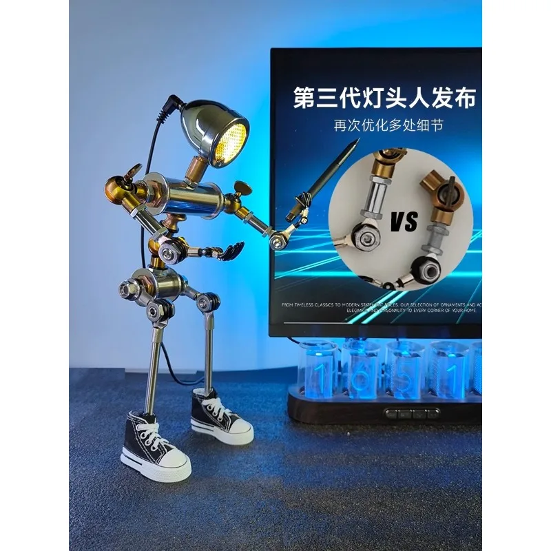 Boys birthday gift cyberpunk computer desktop ornament e-sports room decorative merchandise ambient light creative figure