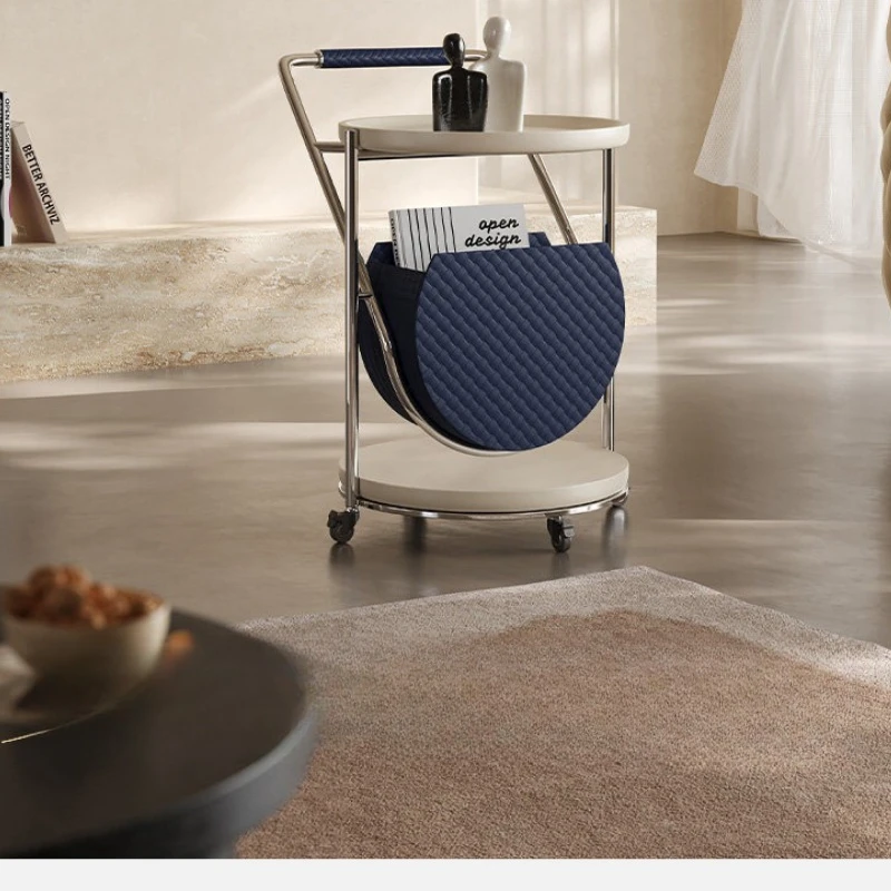 Advanced mobile trolley sofa side with wheels creative style