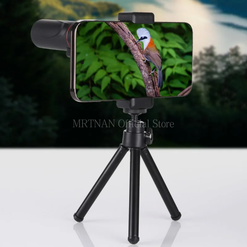Outdoor 2000x25 HD Monocular Telescope Mini Portable Mobile Phone Telescope with Holder Camping Hunting Birdwatching Telescopes