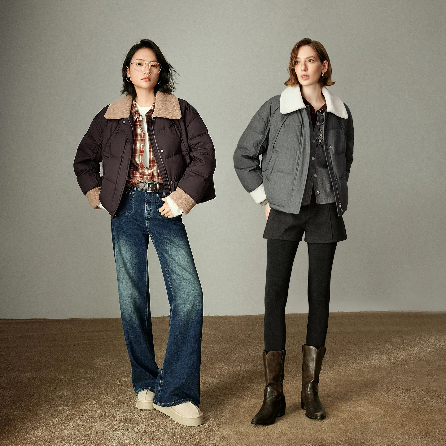 TOYOUTH chaquetas de plumón para mujer 2025 invierno nuevo 90% abajo inteligente Casual borroso bloqueado de Color ropa de abrigo cálida suelta