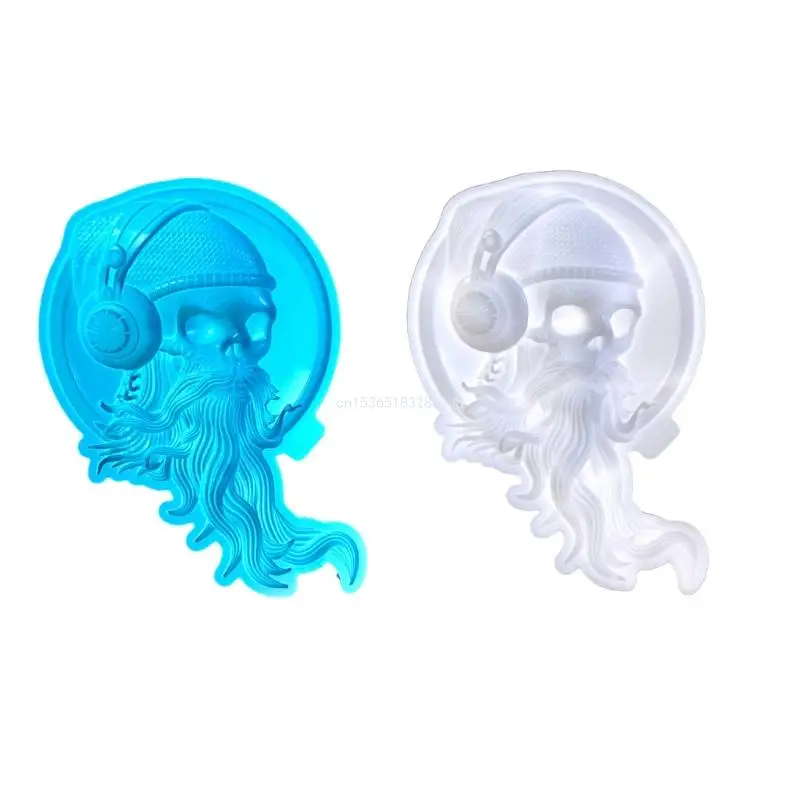 

Long Bearded Skull Mould Halloween Silicone Mold Jewelry Molds Epoxy Resin Mould Dropship