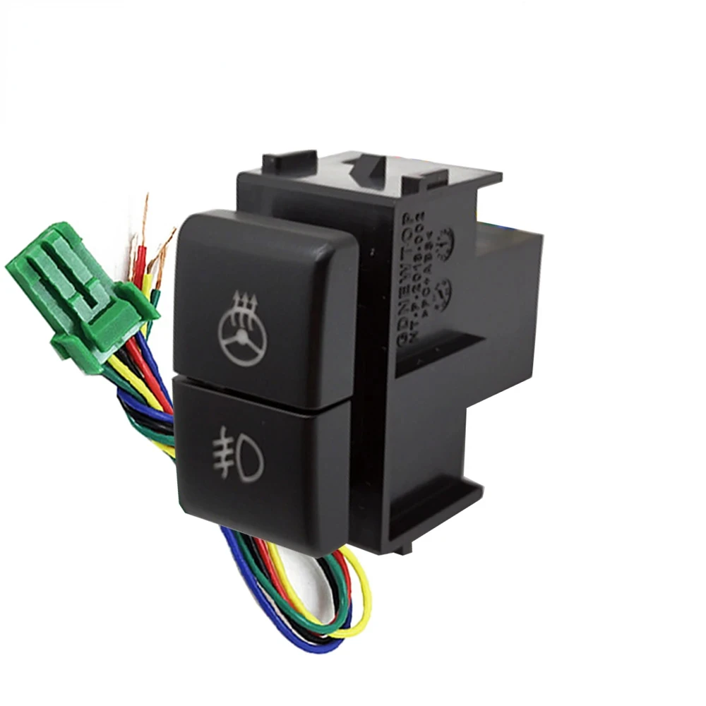 

Переключатель обогрева рулевого колеса автомобиля, кнопка передней противотуманной фары с двойным соединительным проводом для Nissan Patrol Y61 Y62