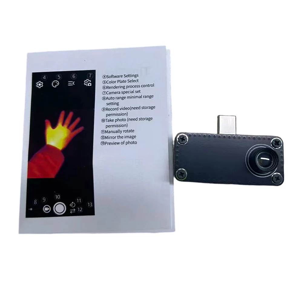 32x32 Sensor Thermal Imager For PCB Inspection Reversible Interface Five Color Modes Mobile Phone Temperature Sensor